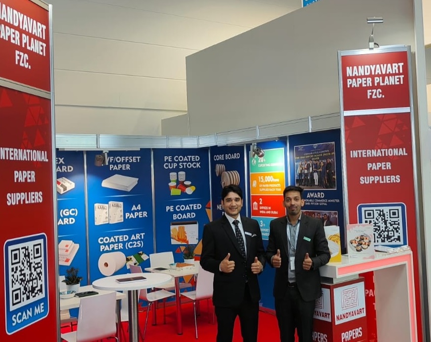Photo of Nandyavart Group's stall at Drupa Exhibition Dusseldorf Germany 2024