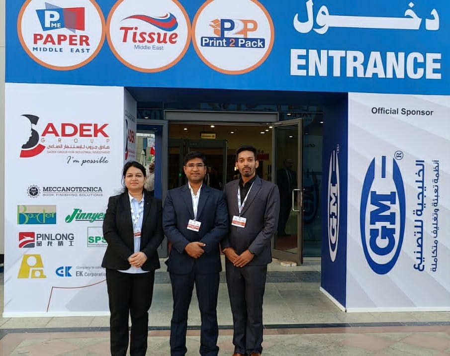 Nandyavart Group team photo at Paper Me Exhibition Cairo Egypt 2023